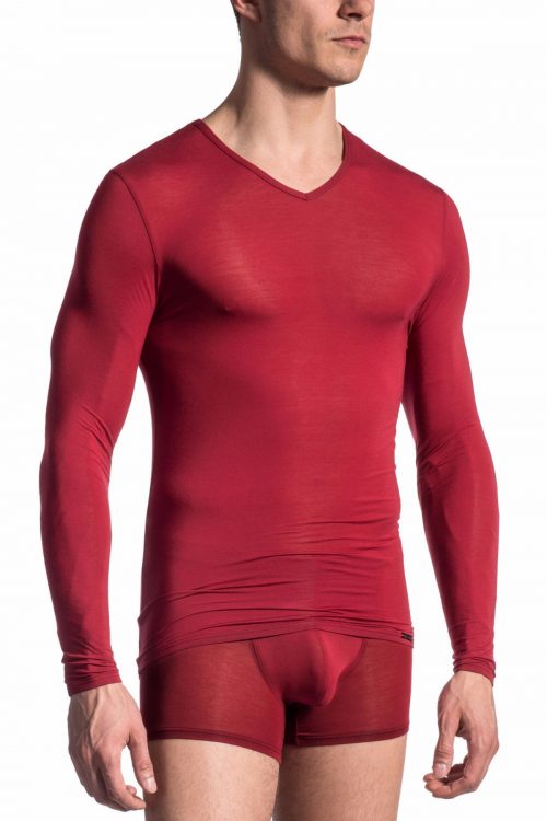 olaf-benz-red-1665-long-sleeved-shirt-cardinal-front