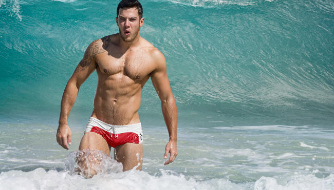 aussieBum Aussiebum Men's Swim Brief Bikini Surf Guy/Gay Swimwear Sexy White Size S M L XL 