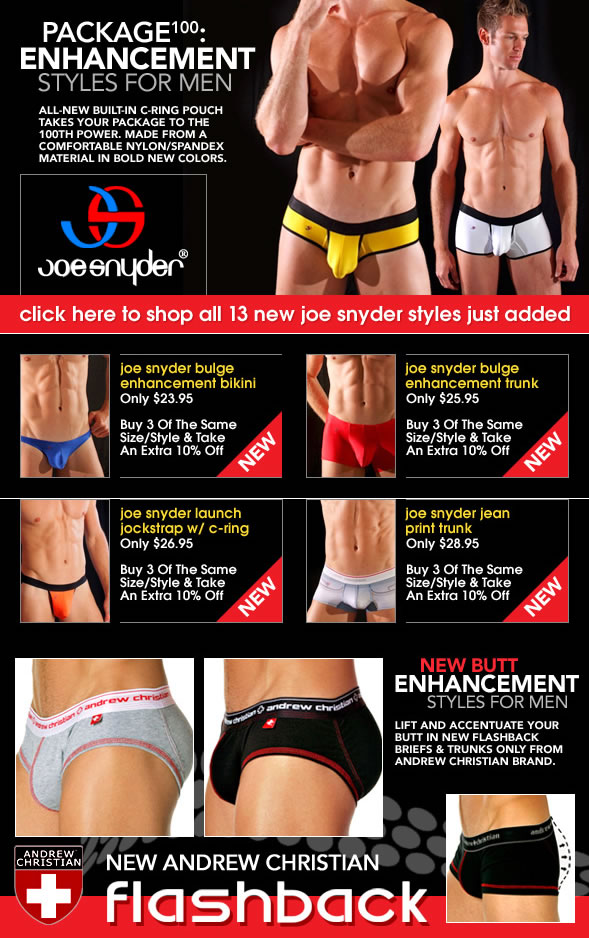 10Percent - New Enhance Underwear from Joe Snyder and Andrew Christian