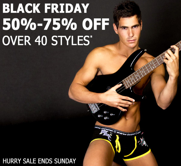 Andrew Christian Black Friday Sale - 50%-75% Off