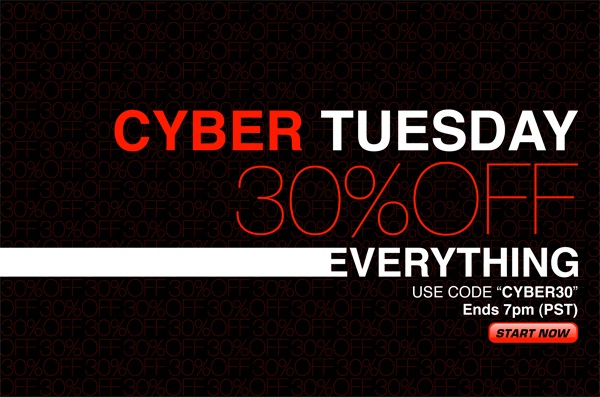 30% Off Everything today only at C-IN2