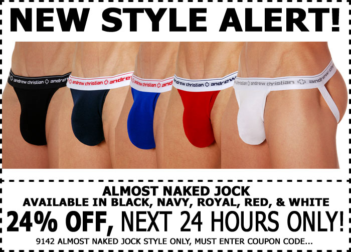 Andrew Christian 24% Off 1 Day Sale: Almost Naked Jock