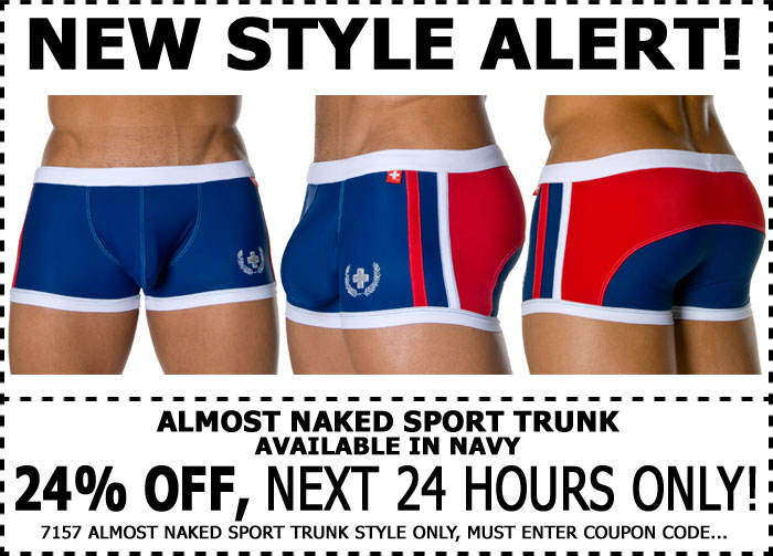 Andrew Christian New Almost Naked Sport Trunk - 24% Off 1 Day Only!