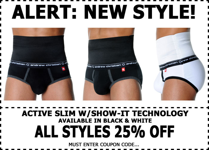 Andrew Christian 25% Off Grand Opening Sale + New Style ActiveSlim