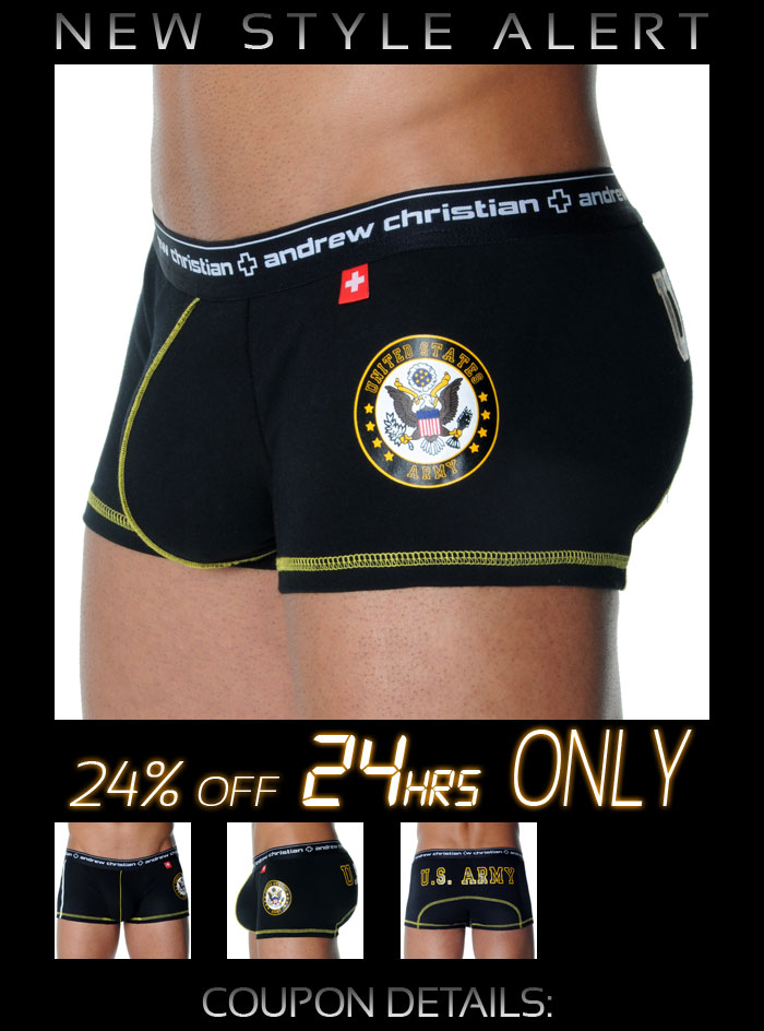 Andrew Christian New Army Boxer Show-It - 24% Off 1 Day Only