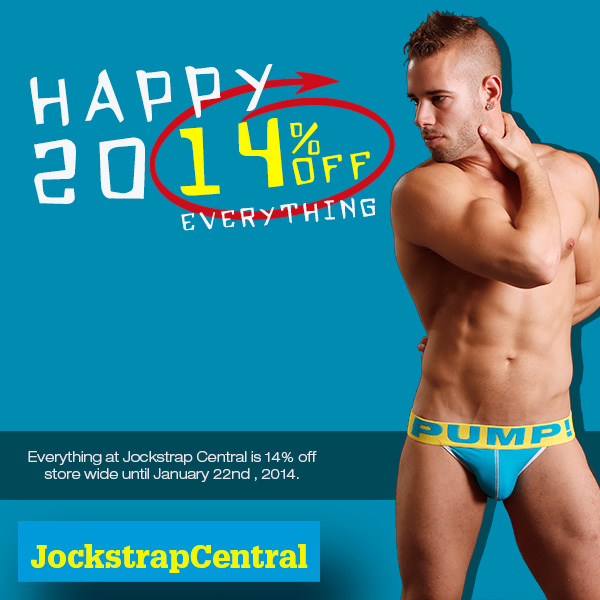 Happy 2014 Sale: Get 14% Off Everything at Jockstrap Central for the Next Week